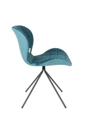 Krzesło Zuiver OMG Velvet niebieskie