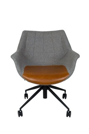 Krzesło biurowe Zuiver Doulton Vintage brązowe
