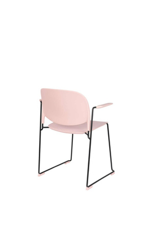 Krzesło z podłokietnikami STACKS różowy