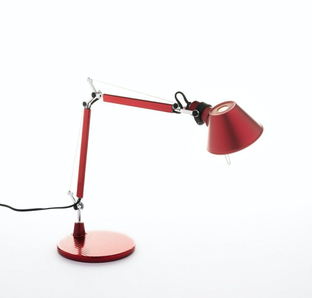 Lampa biurkowa Artemide Tolomeo Micro czerwona