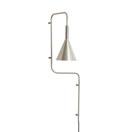 Lampa ścienna Hübsch Metro szczotkowany nikiel