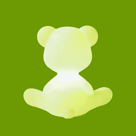 Lampa stołowa Qeeboo Miś Teddy Boy zielona