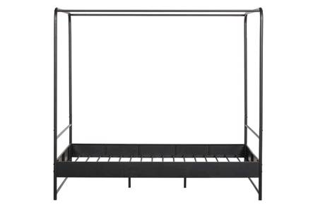 Łóżko BUNK metalowe czarne 160x200 cm