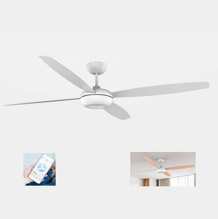 Wentylator sufitowy LEDS C4 KUDARI Smart biały